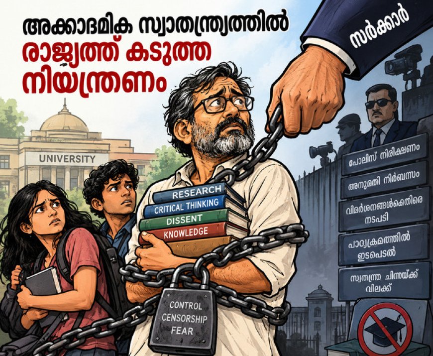 'അക്കാദമിക സ്വാതന്ത്ര്യത്തില്‍ രാജ്യത്ത് കടുത്ത നിയന്ത്രണം'; ഭരണകൂട ഇടപെടല്‍ വര്‍ധിച്ചെന്ന് റിപ്പോര്‍ട്ട്
